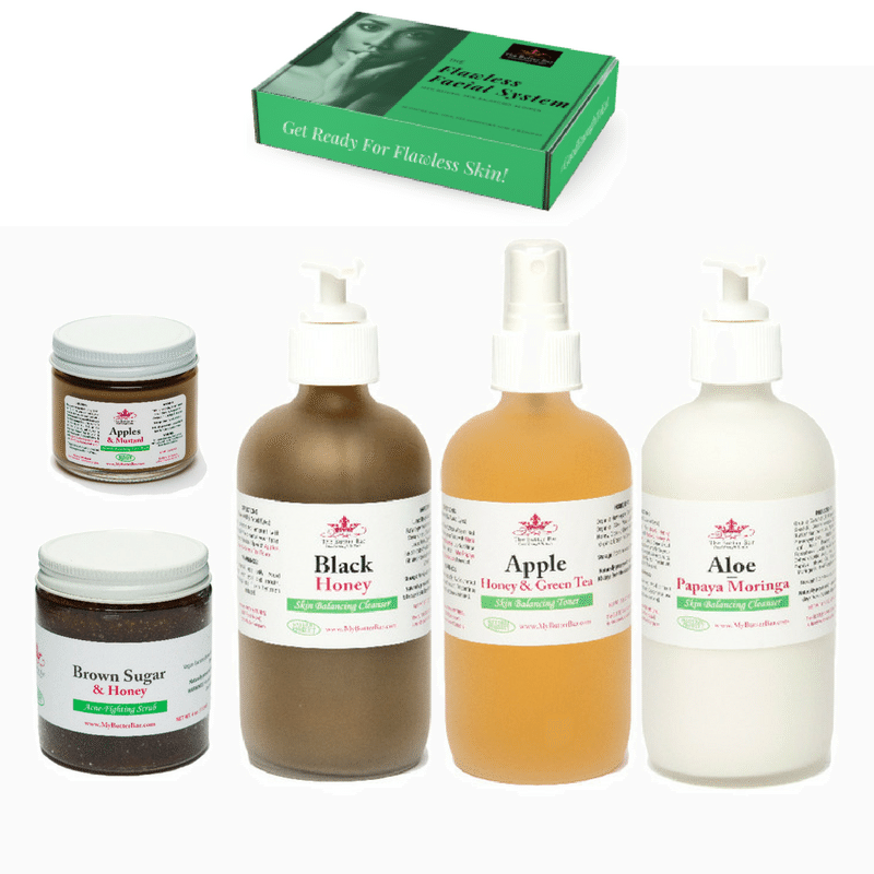 The Flawless Facial System Acne Kit (for Dry/Normal/Combination Skin) - Natural Skincare