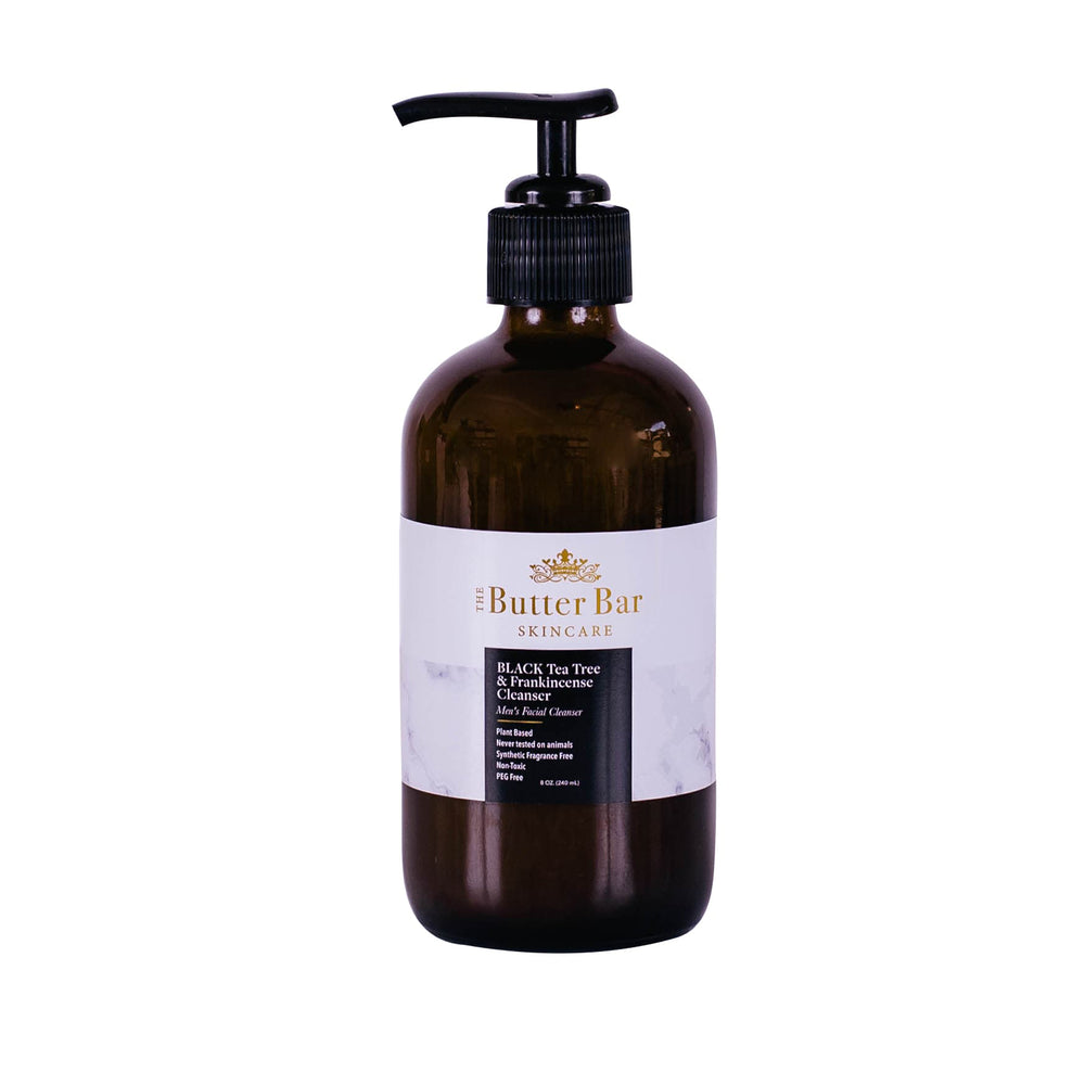 BLACK Tea Tree & Frankincense Men's Facial Cleanser - Natural Skincare