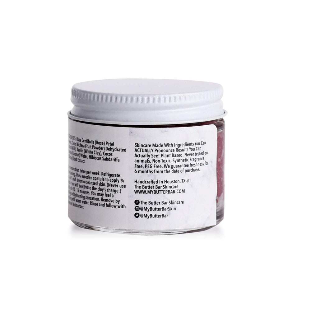 Rose & Hibiscus Clay Calming & Brightening Antioxidant Mask - Natural Skincare